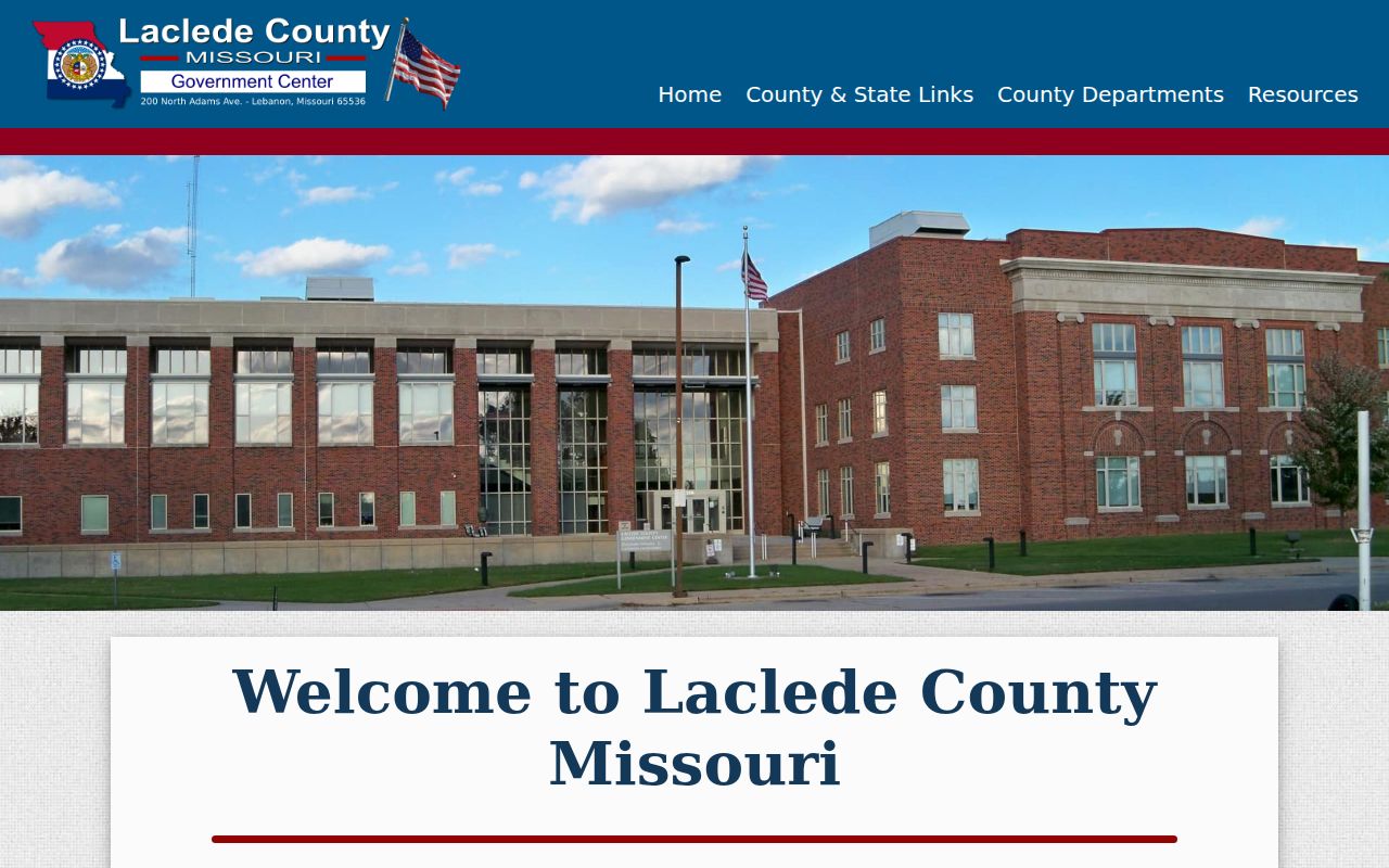 Official Laclede County government homepage and building information